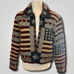 Vintage Painted Pony American Flag Cardigan
